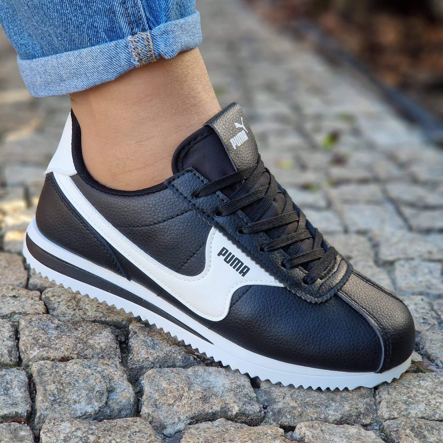 Puma 14 preto branco