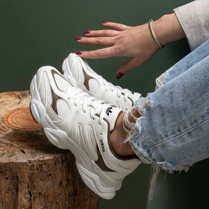 Adidas 86 branco castanho